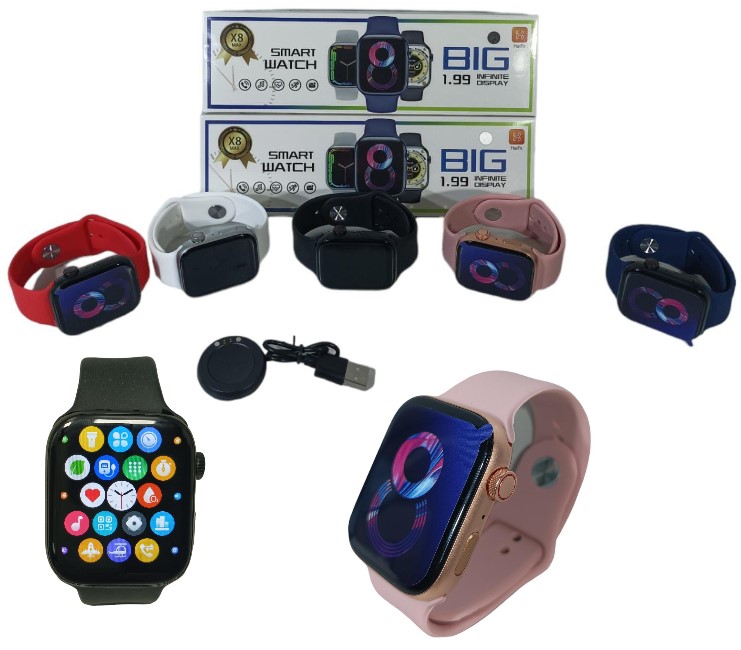 RELOJ INTELIGENTE X8 MAX RECARGABLE - oncealpormayor